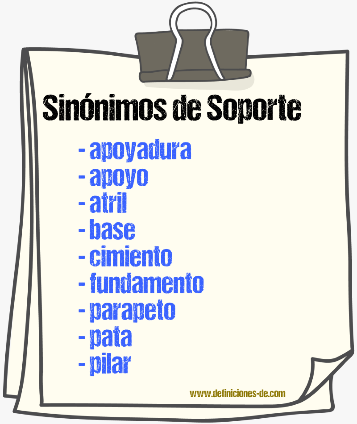 Sinnimos de soporte