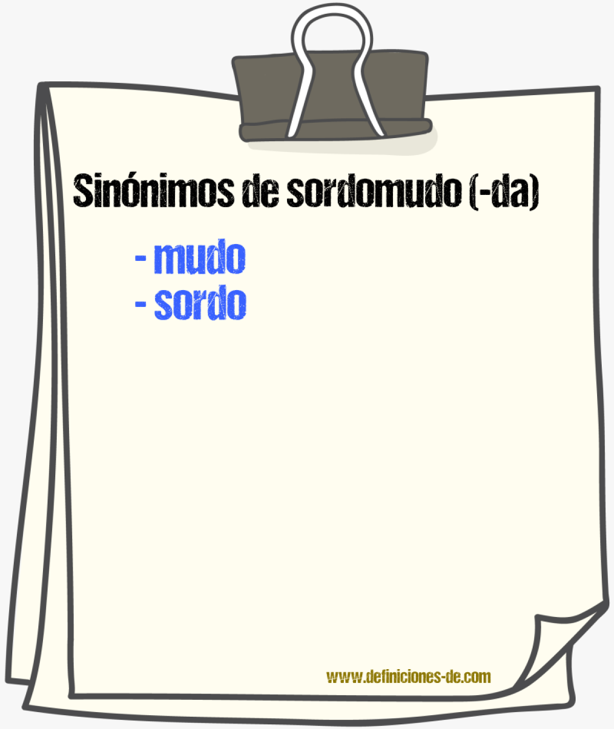 Sinnimos de sordomudo