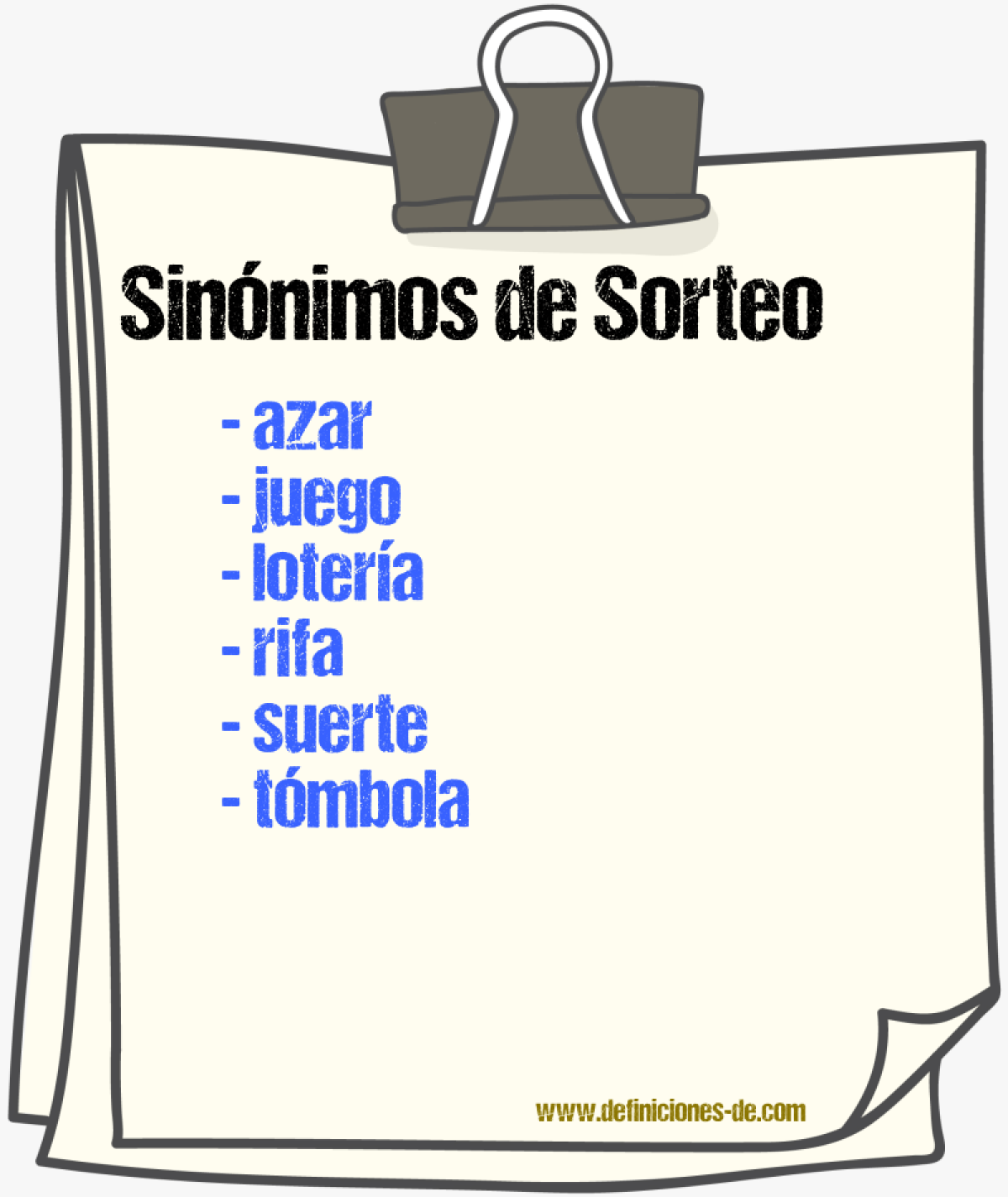 Sinnimos de sorteo