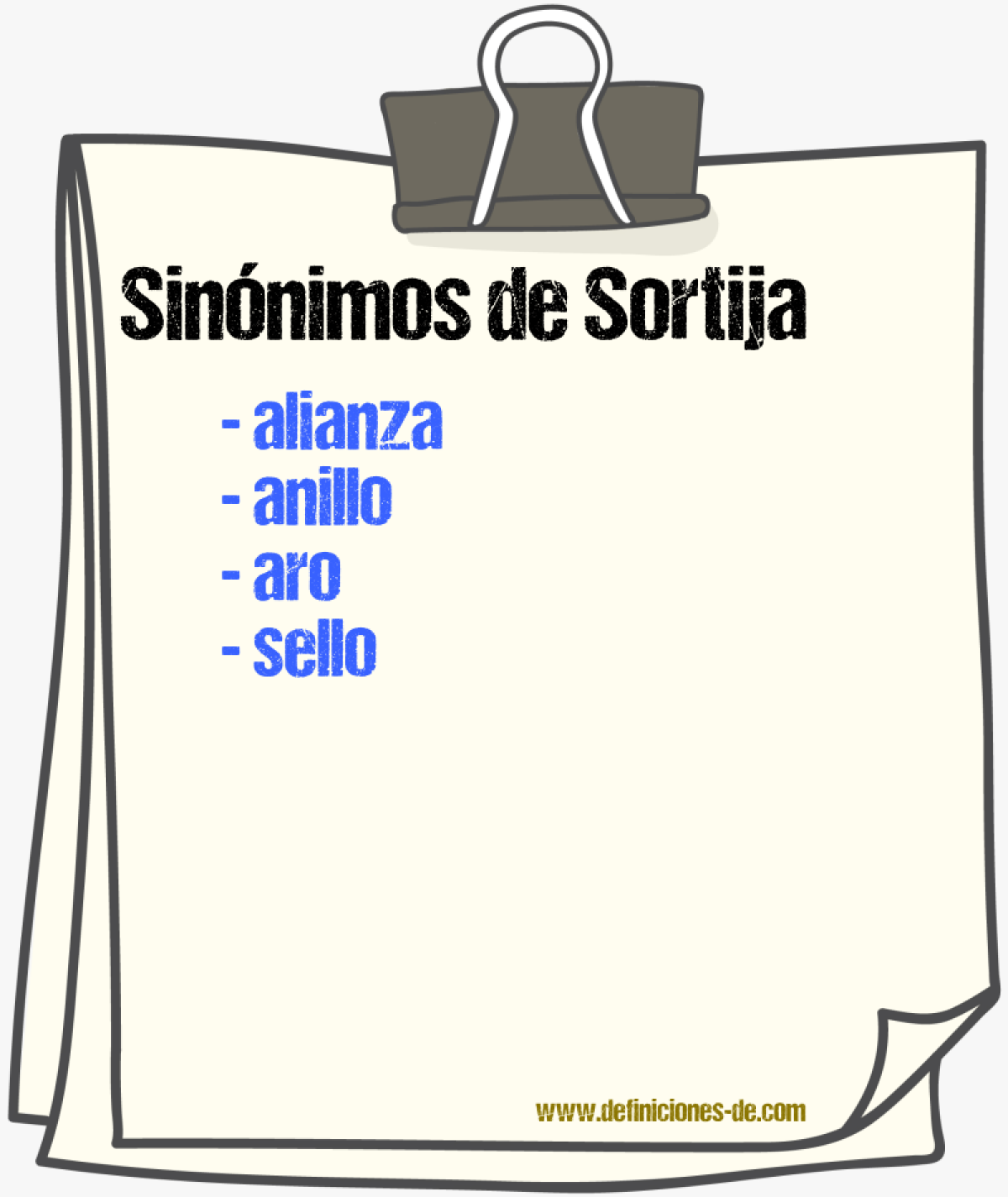 Sinnimos de sortija