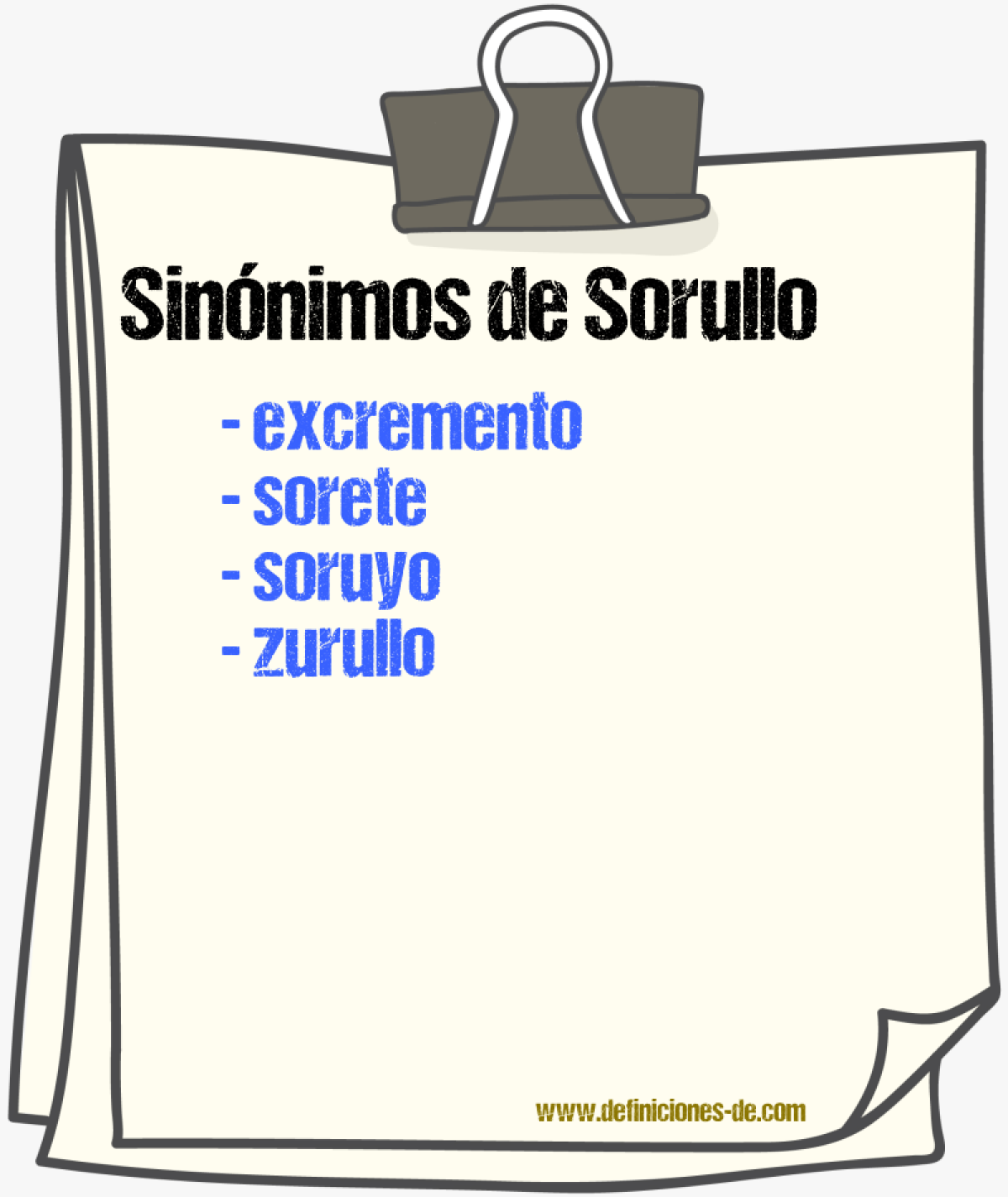 Sinnimos de sorullo