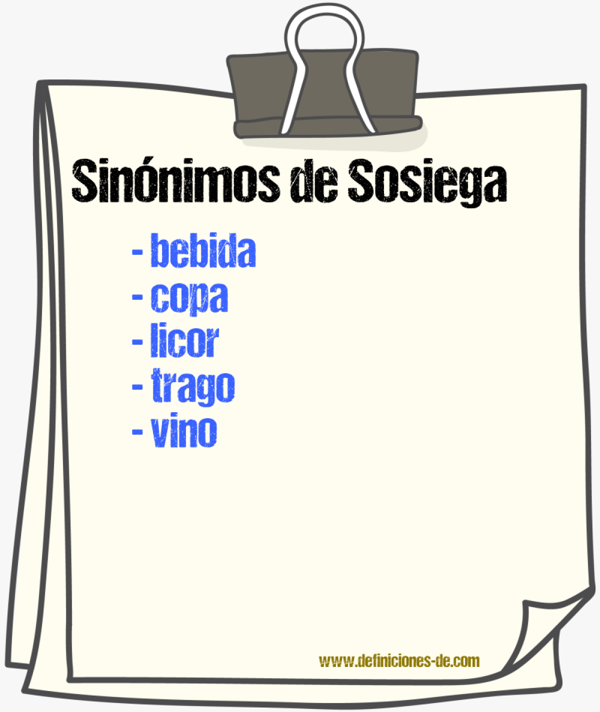 Sinnimos de sosiega