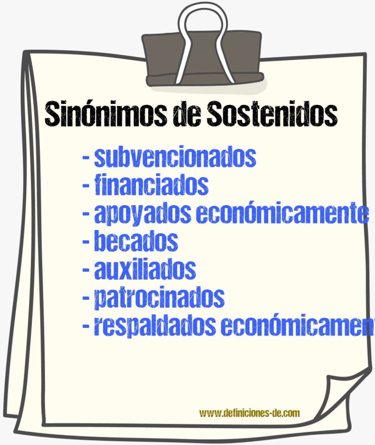 Sinónimos de sostenidos
