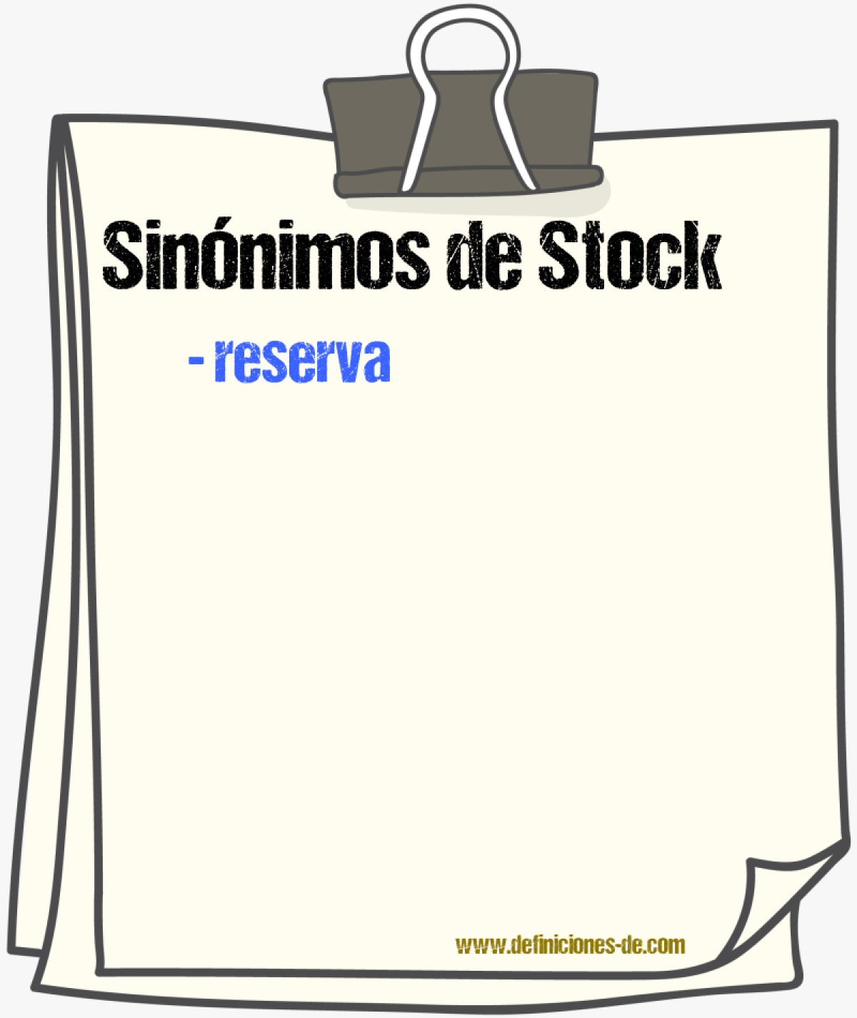 Sinónimos de stock