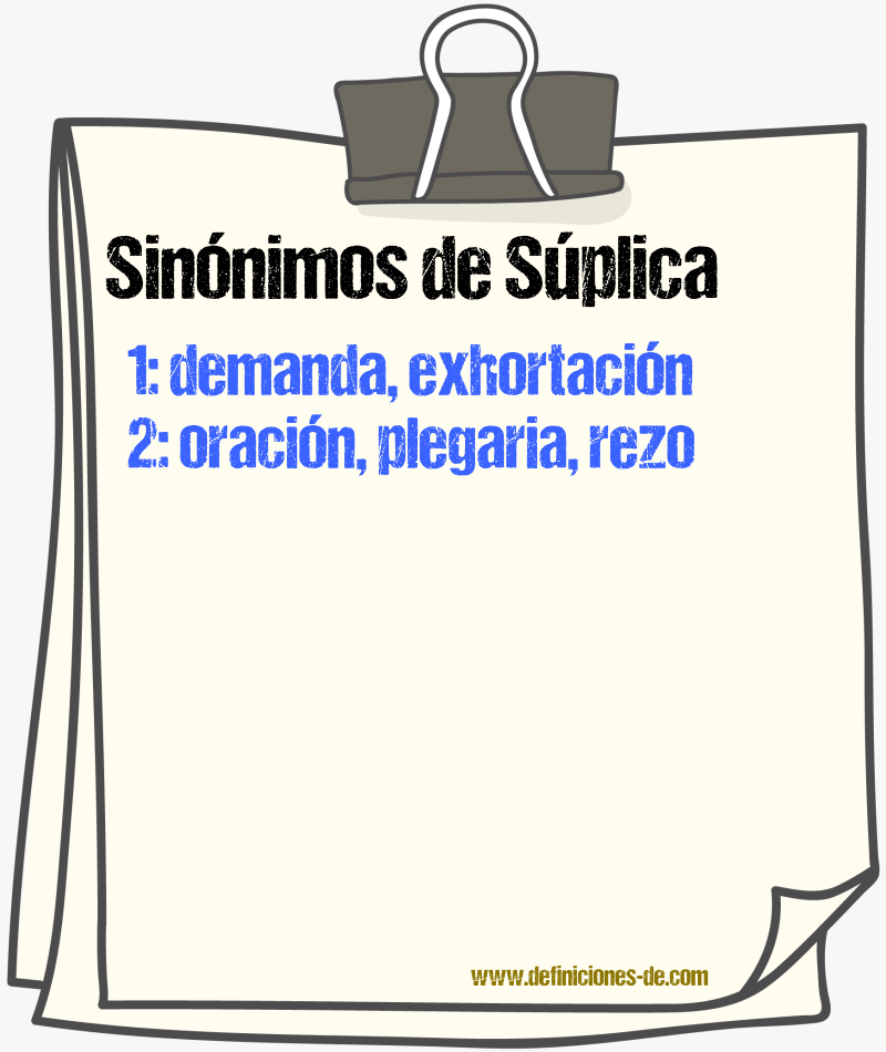 Sinnimos de splica