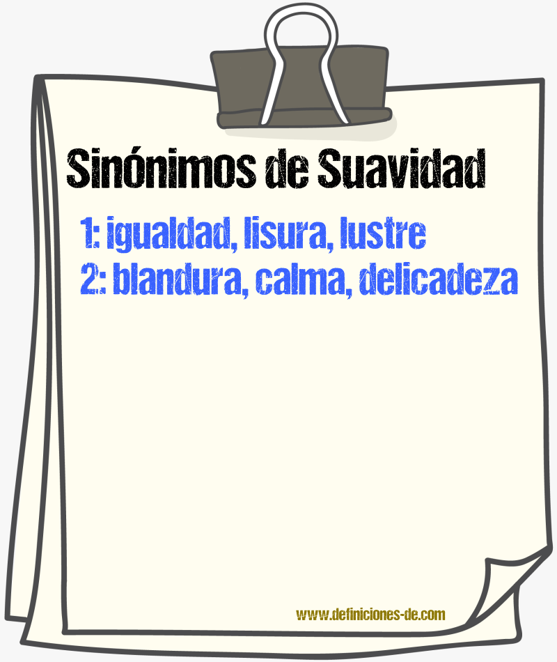 Sinnimos de suavidad