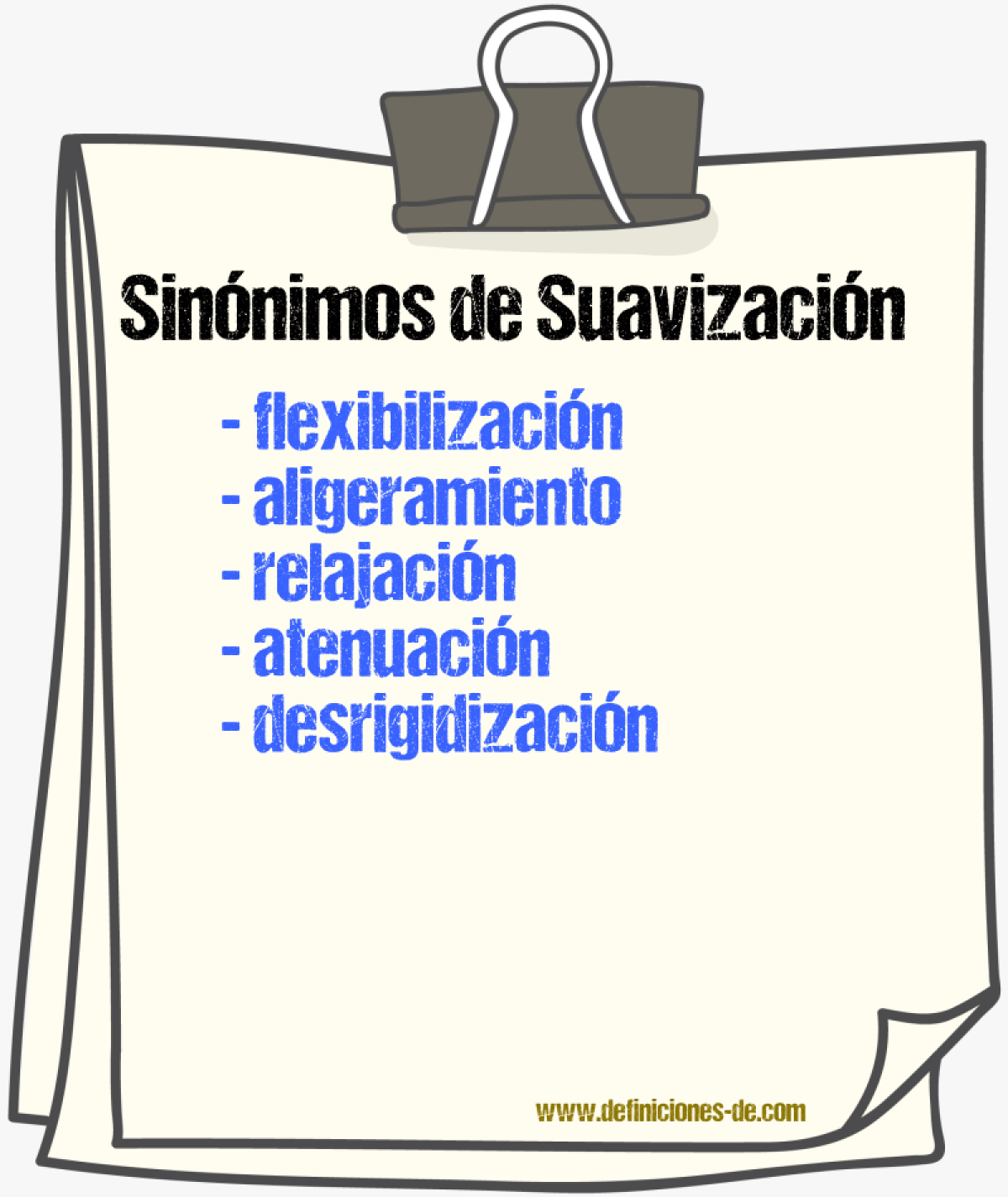Sinónimos de suavización