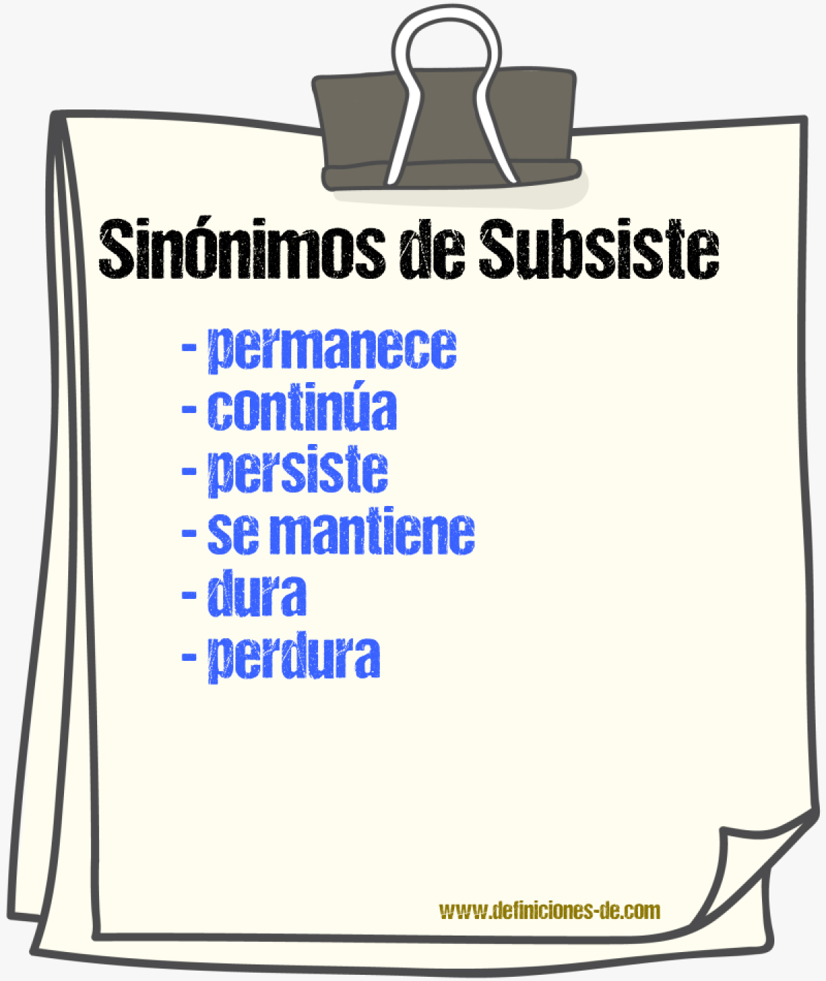 Sinónimos de subsiste