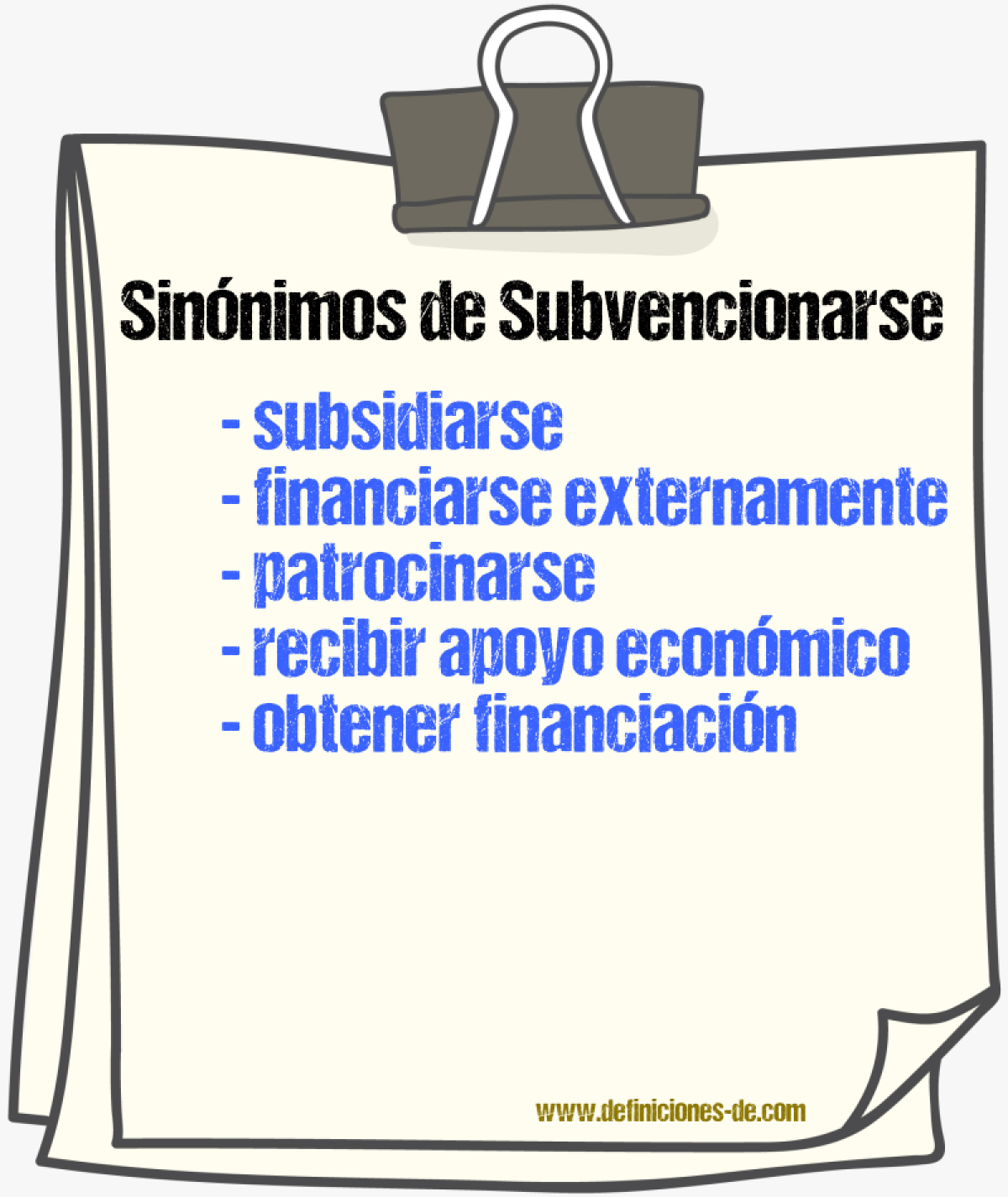 Sinónimos de subvencionarse