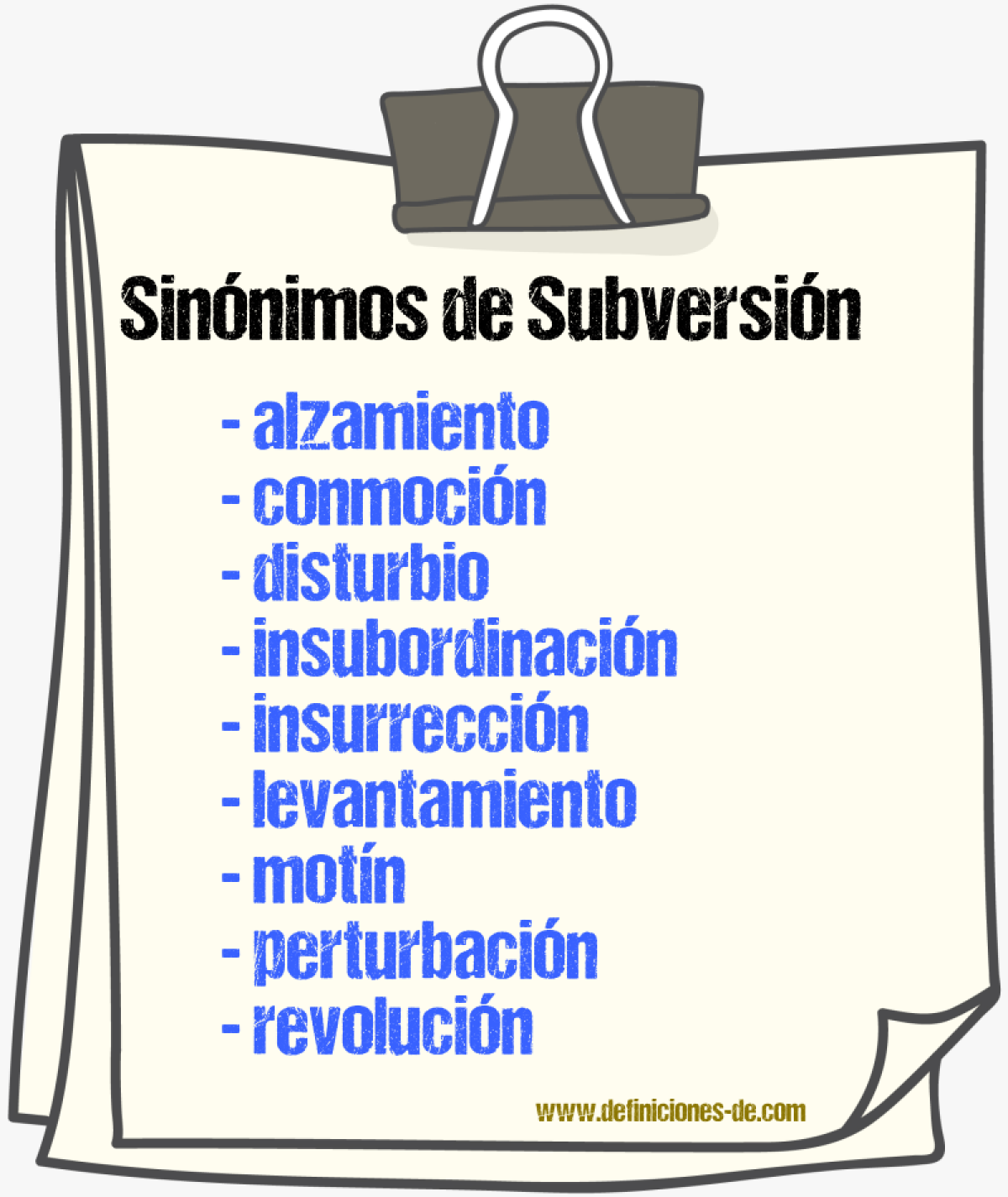 Sinnimos de subversin