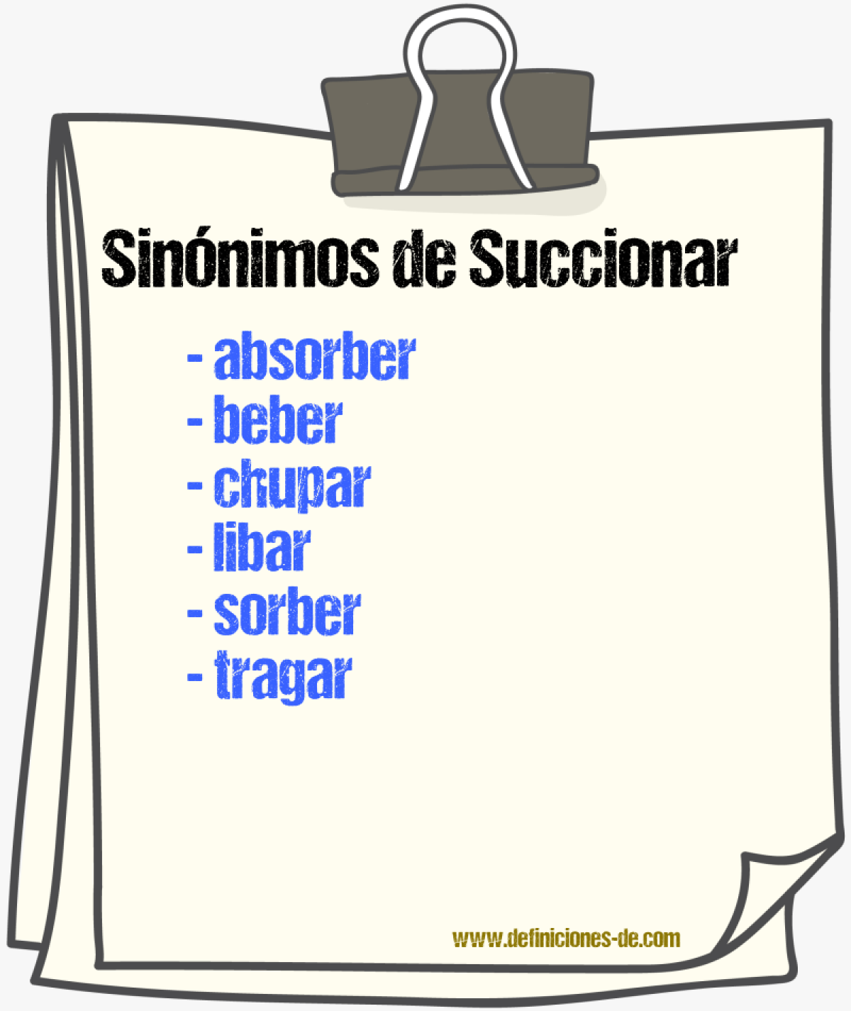 Sinnimos de succionar