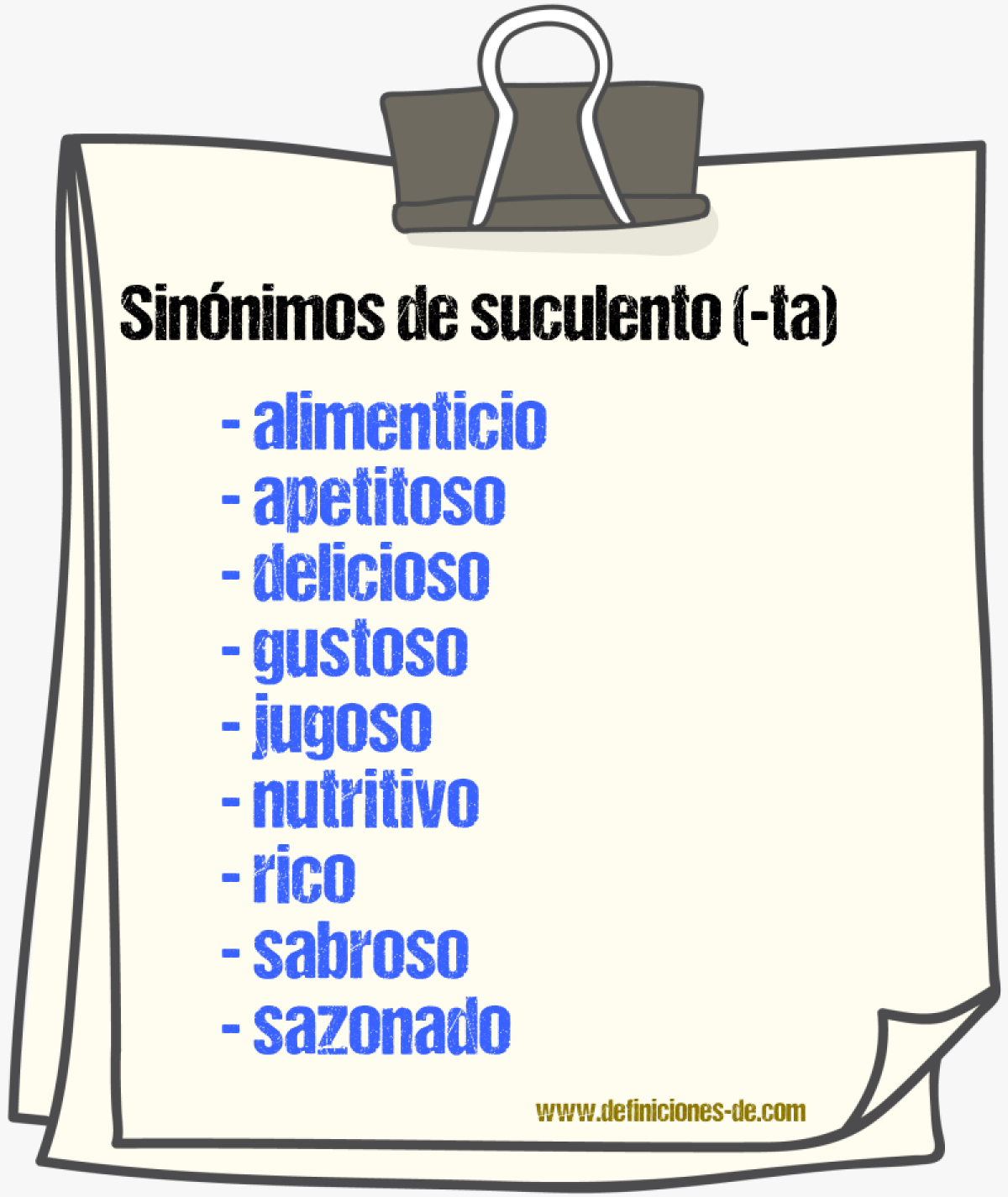 Sinnimos de suculento