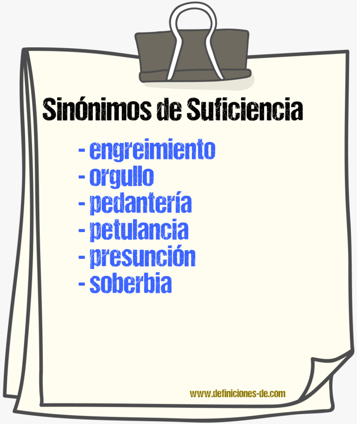 Sinnimos de suficiencia