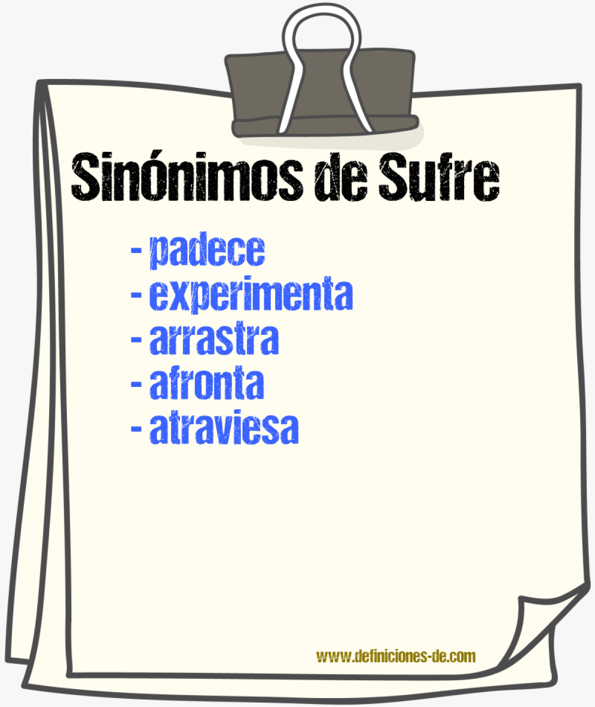 Sinónimos de sufre