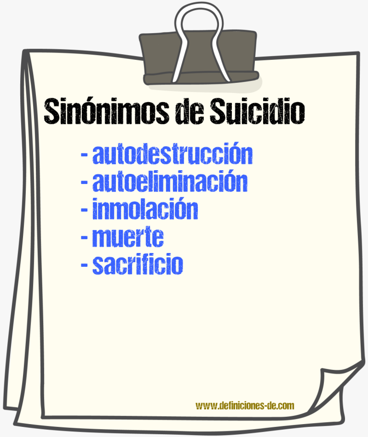 Sinnimos de suicidio