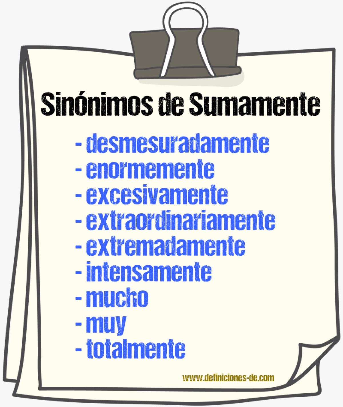 Sinnimos de sumamente