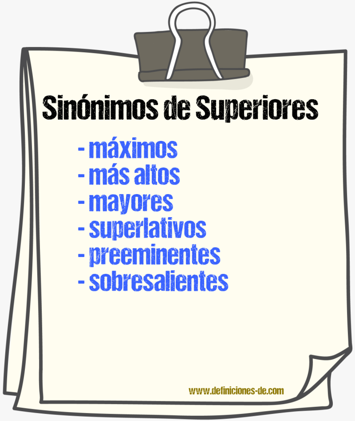 Sinónimos de superiores