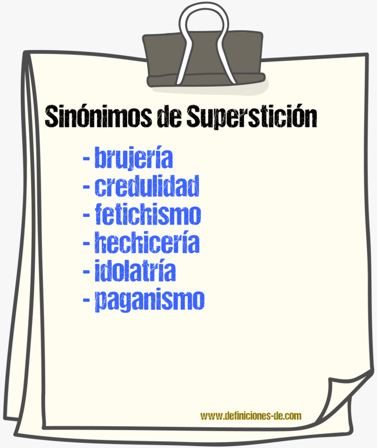 Sinnimos de supersticin