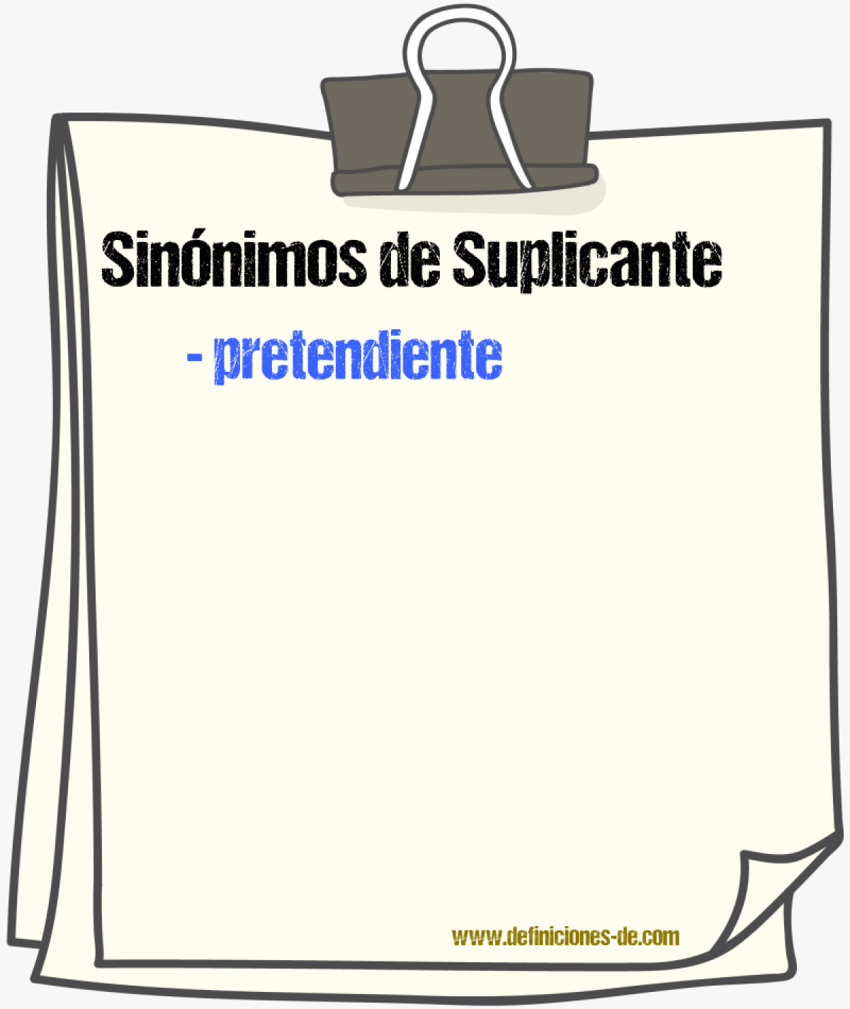 Sinnimos de suplicante