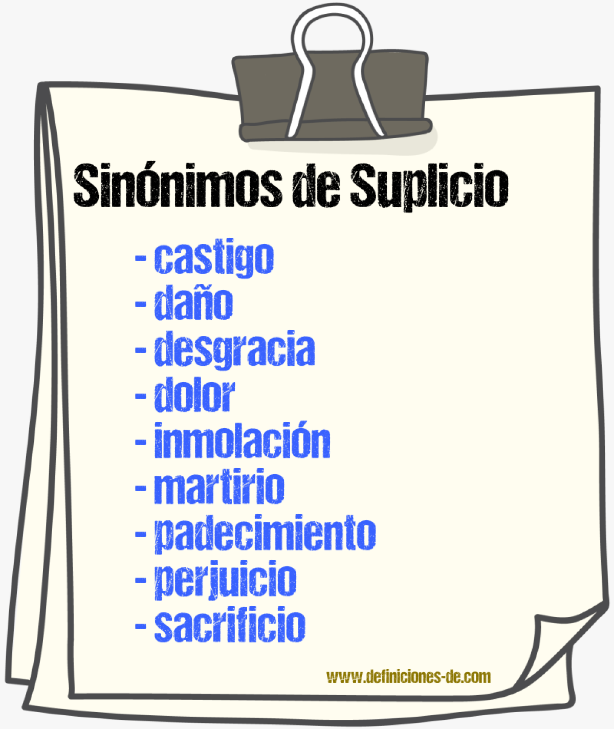 Sinnimos de suplicio