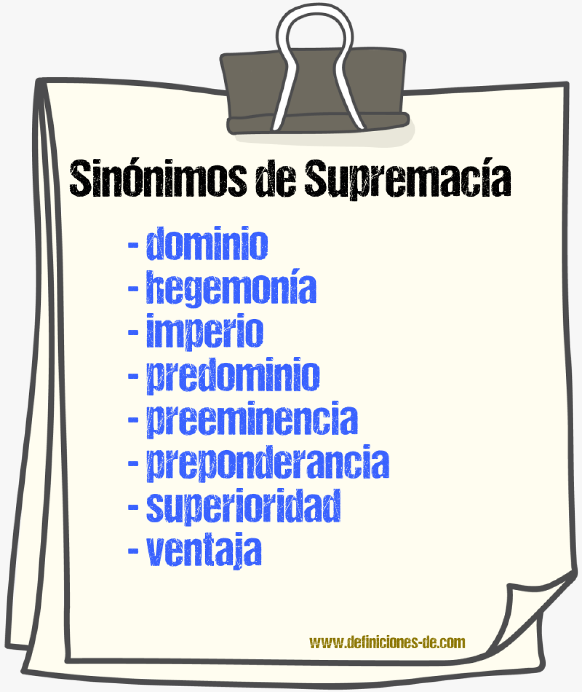 Sinnimos de supremaca