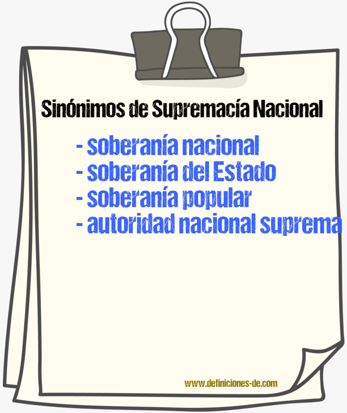 Sinónimos de supremacía nacional