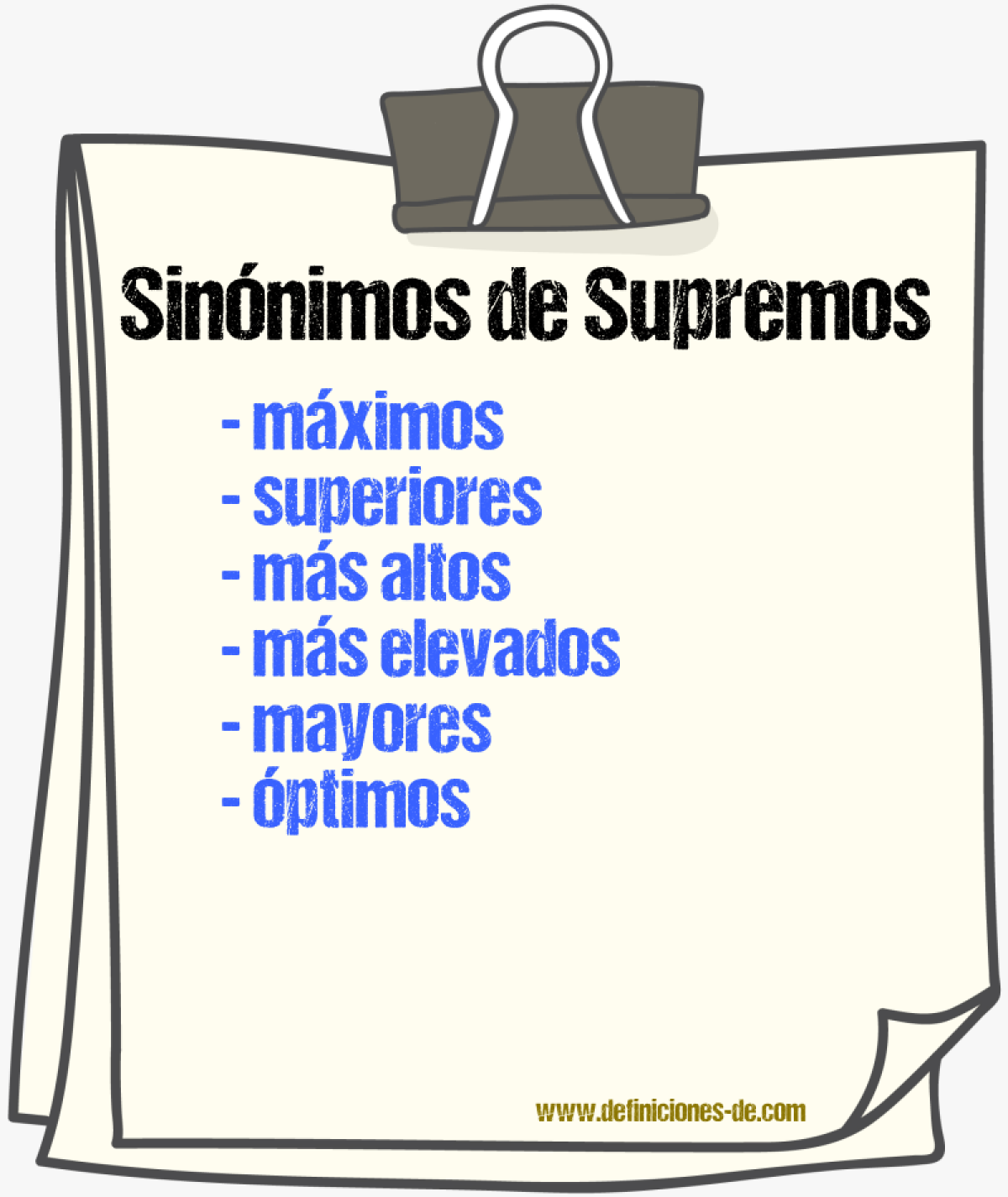 Sinónimos de supremos