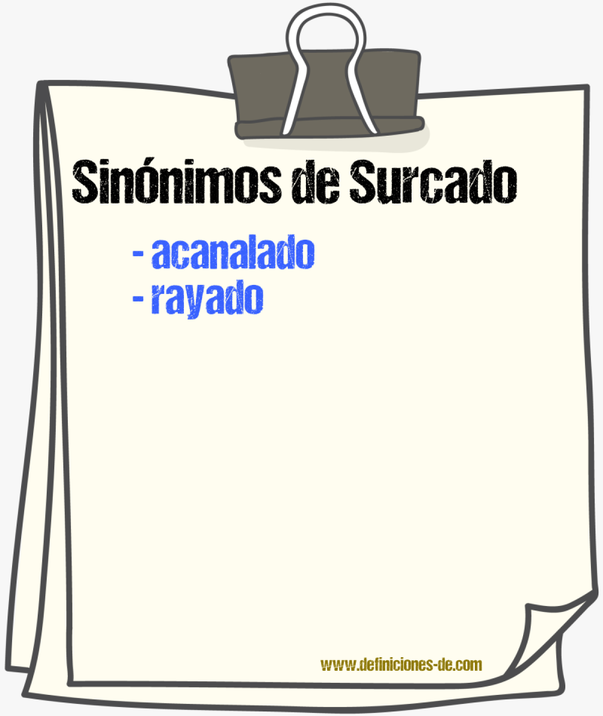 Sinnimos de surcado