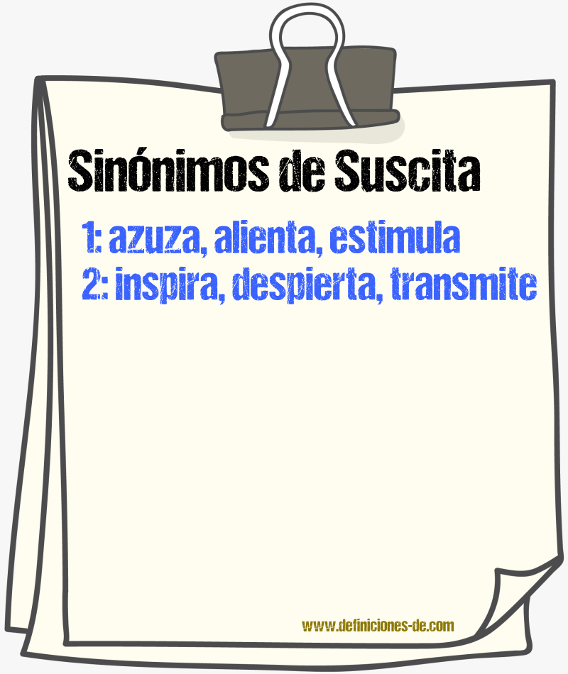 Sinónimos de suscita