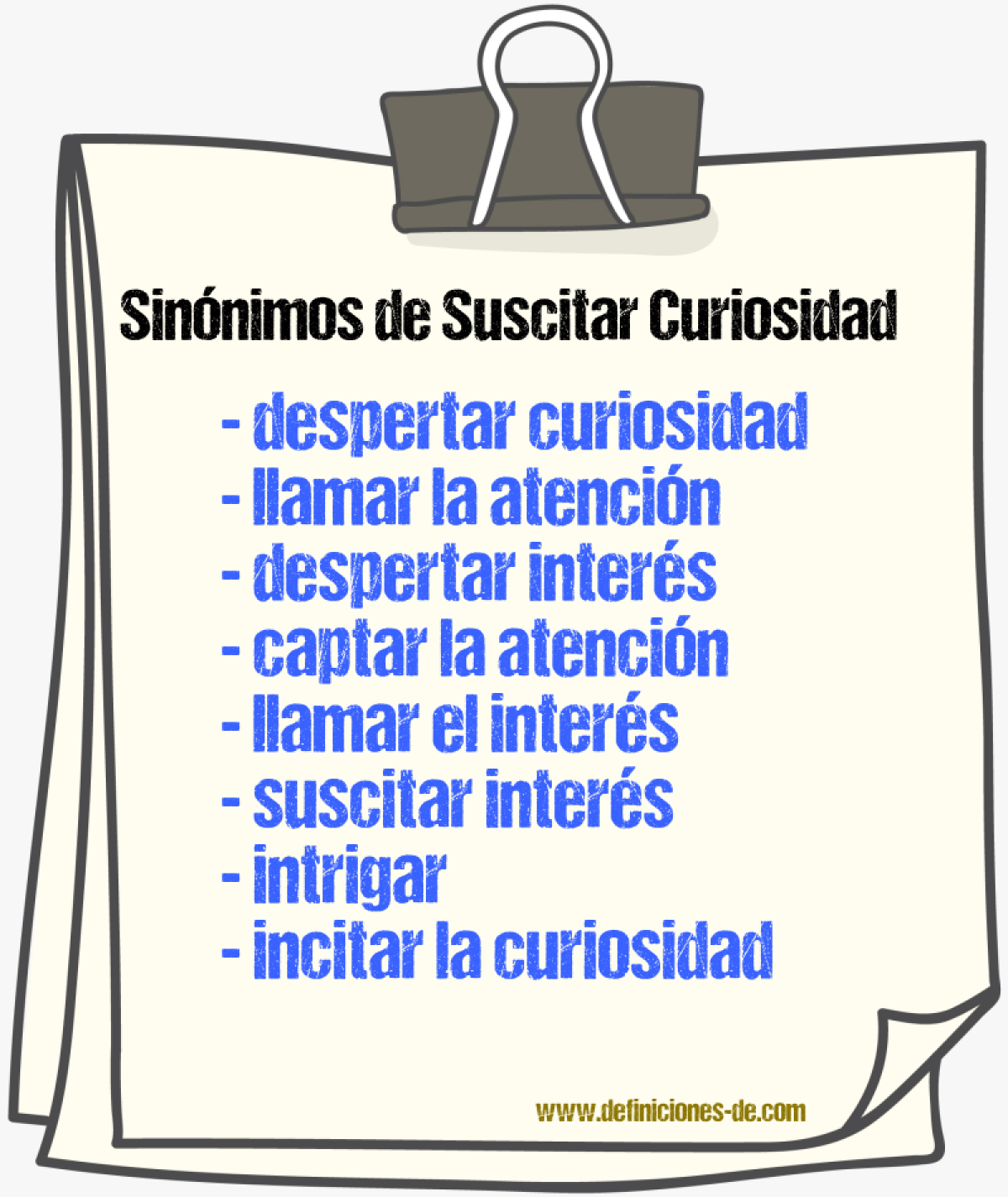 Sinónimos de suscitar curiosidad