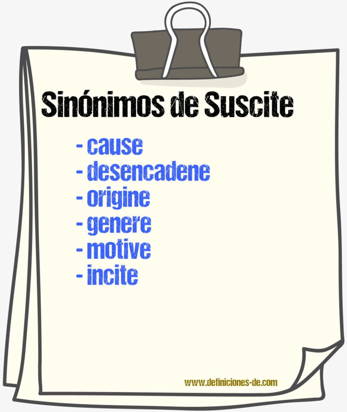 Sinónimos de suscite