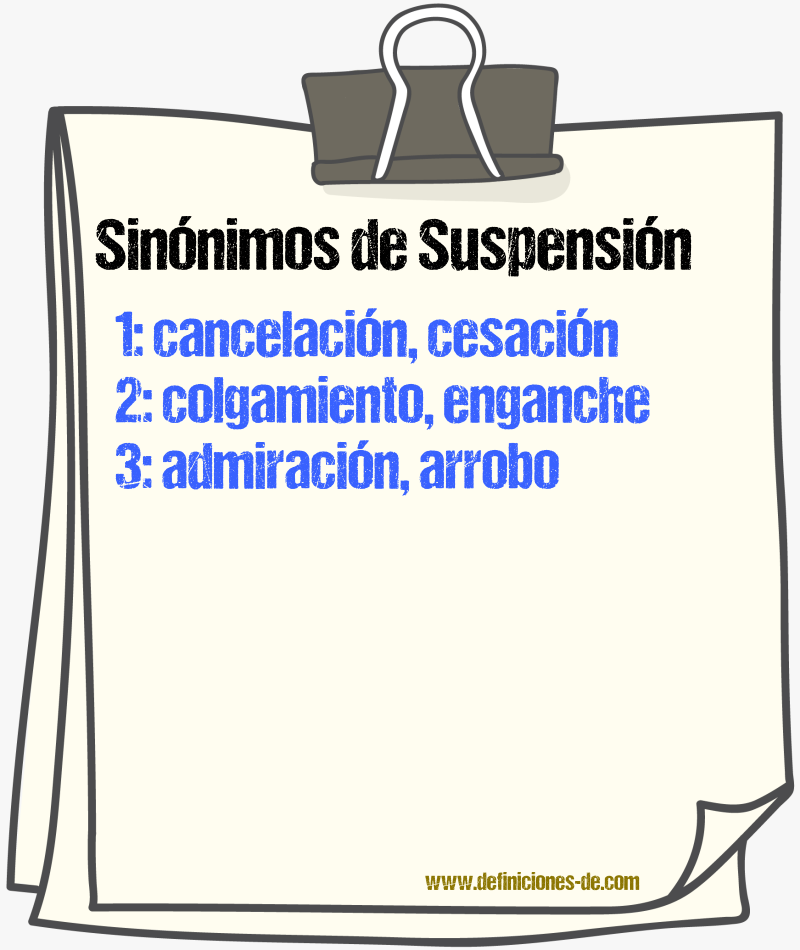 Sinnimos de suspensin