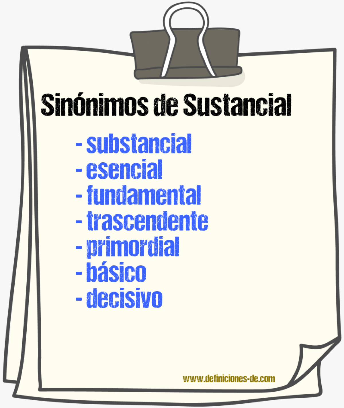 Sinnimos de sustancial