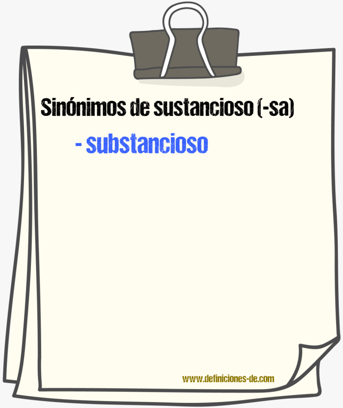 Sinnimos de sustancioso