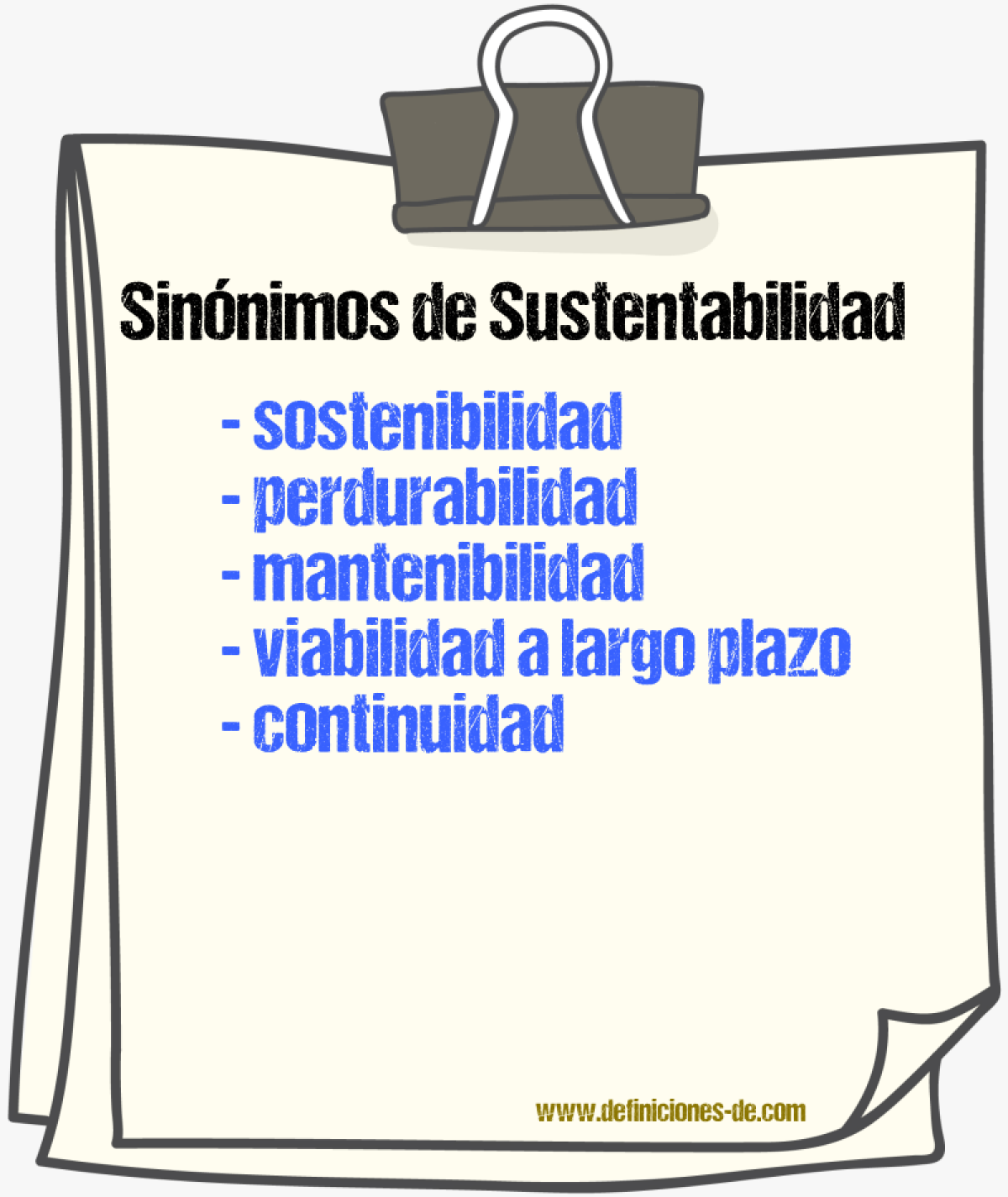 Sinónimos de sustentabilidad
