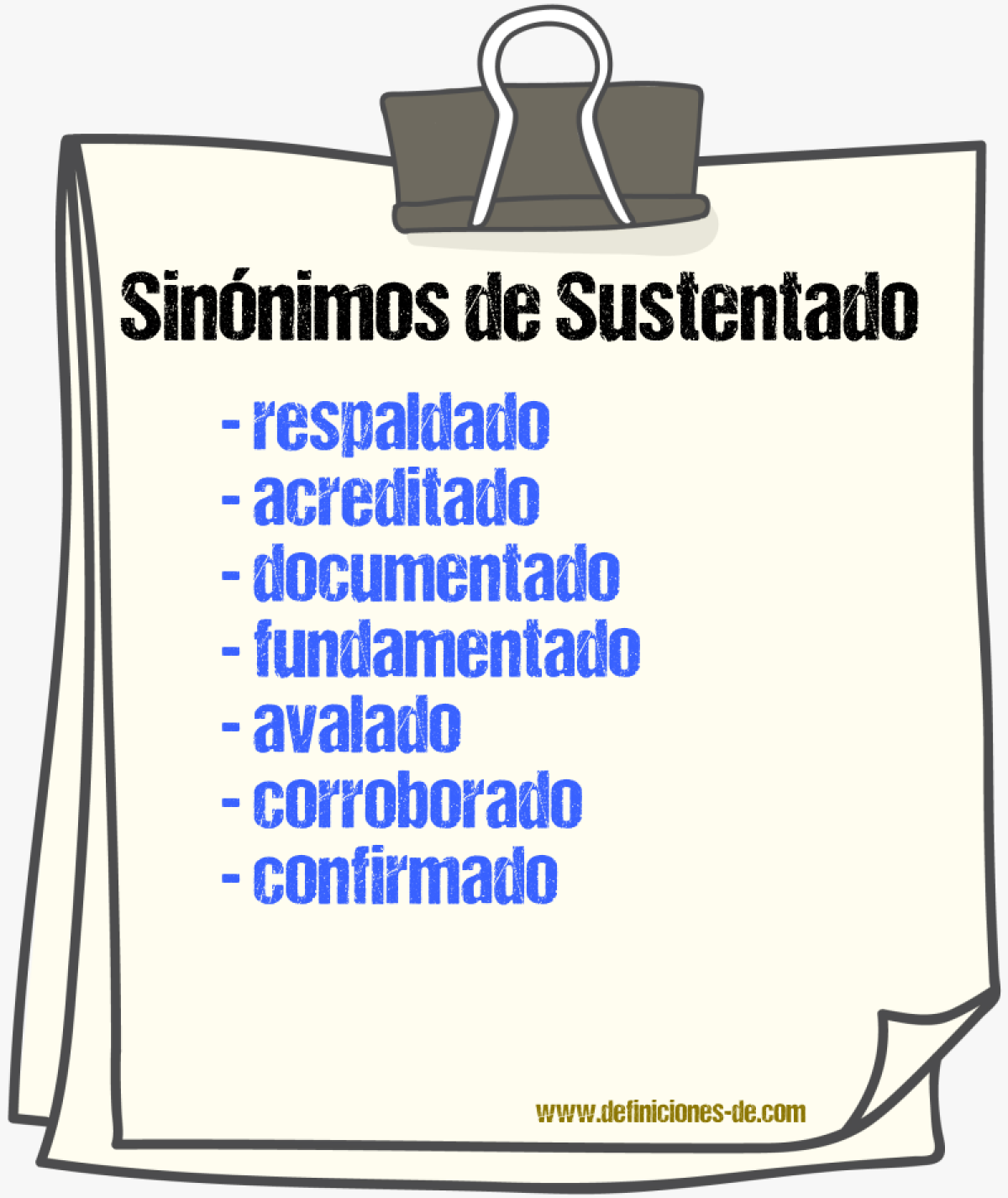 Sinónimos de sustentado