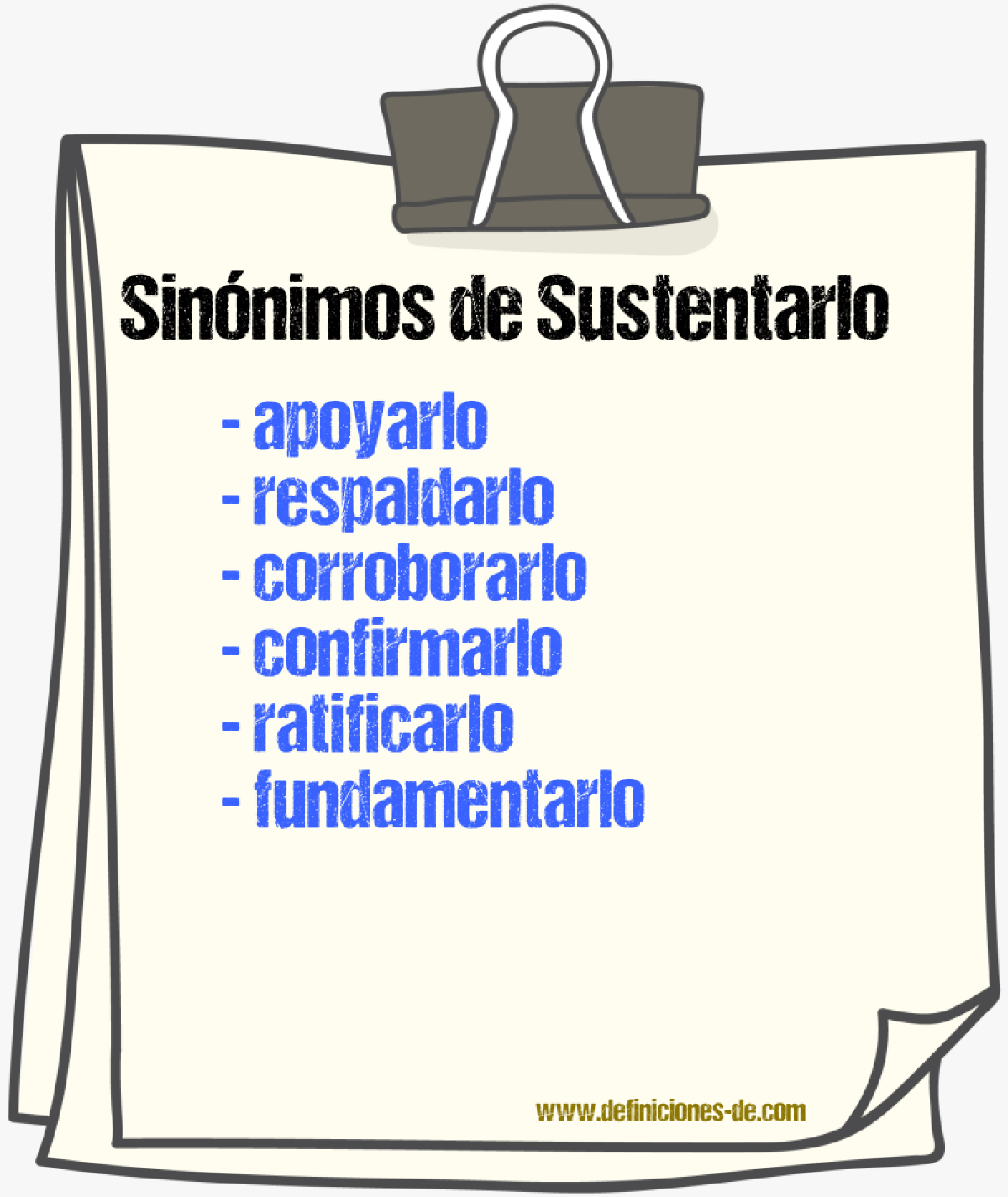 Sinónimos de sustentarlo