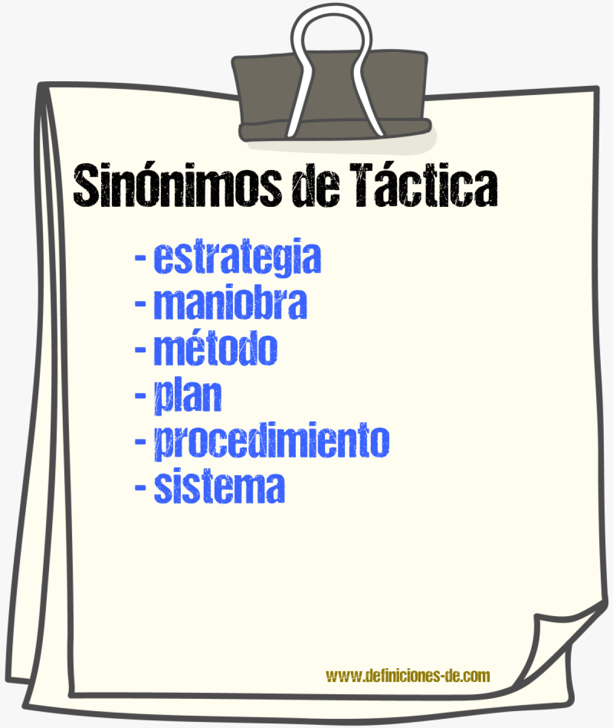 Sinnimos de tctica