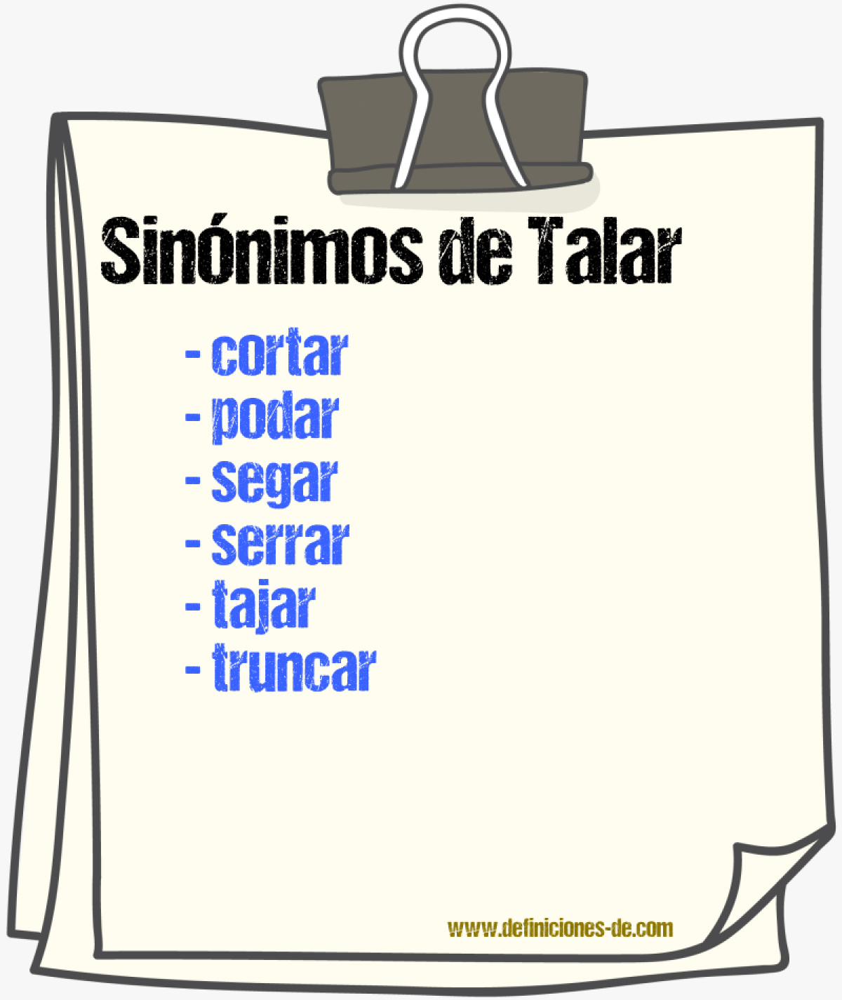 Sinnimos de talar