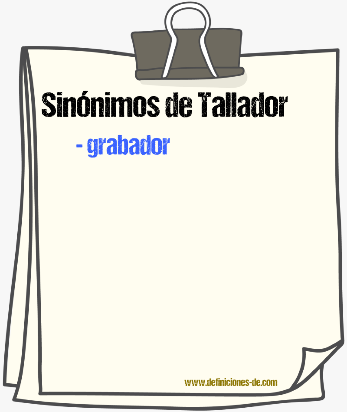 Sinnimos de tallador