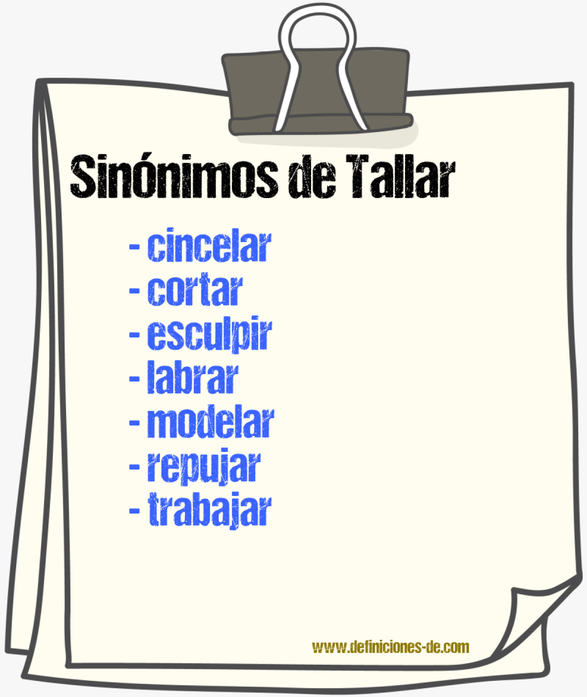 Sinnimos de tallar