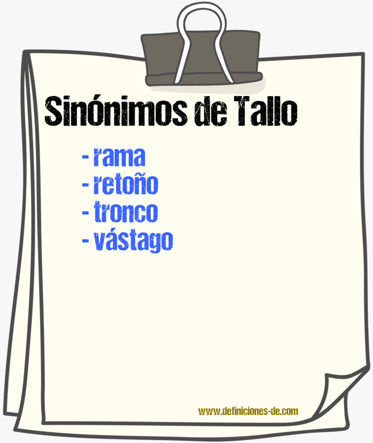 Sinnimos de tallo