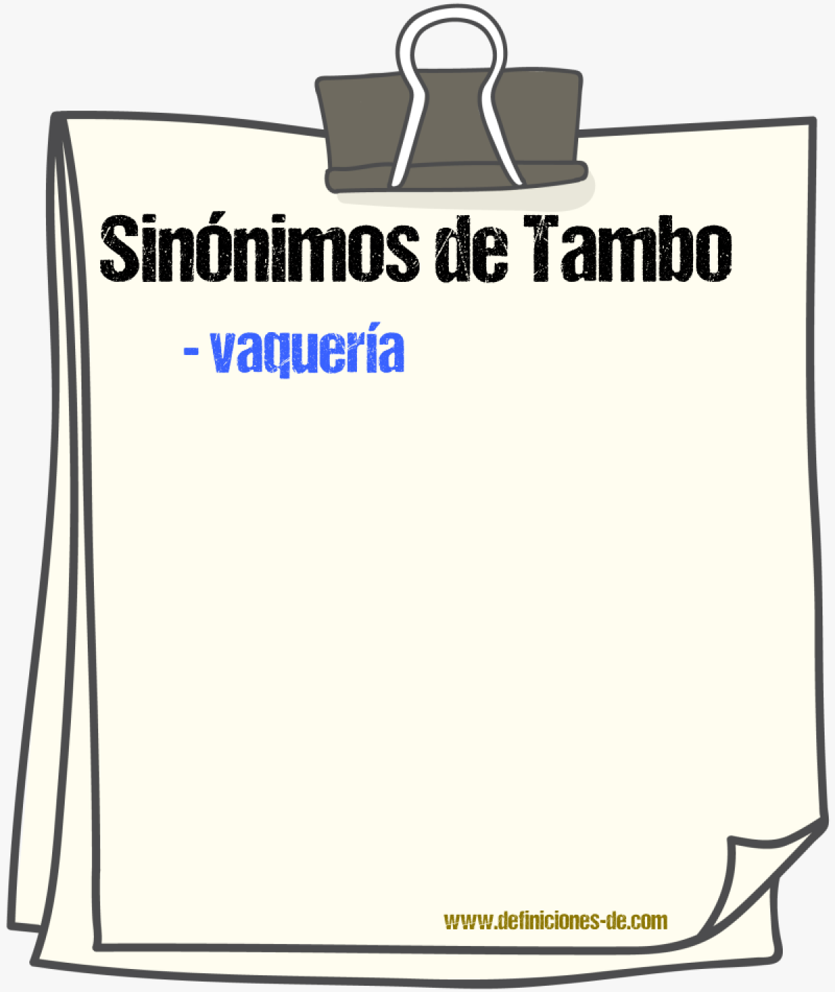 Sinnimos de tambo