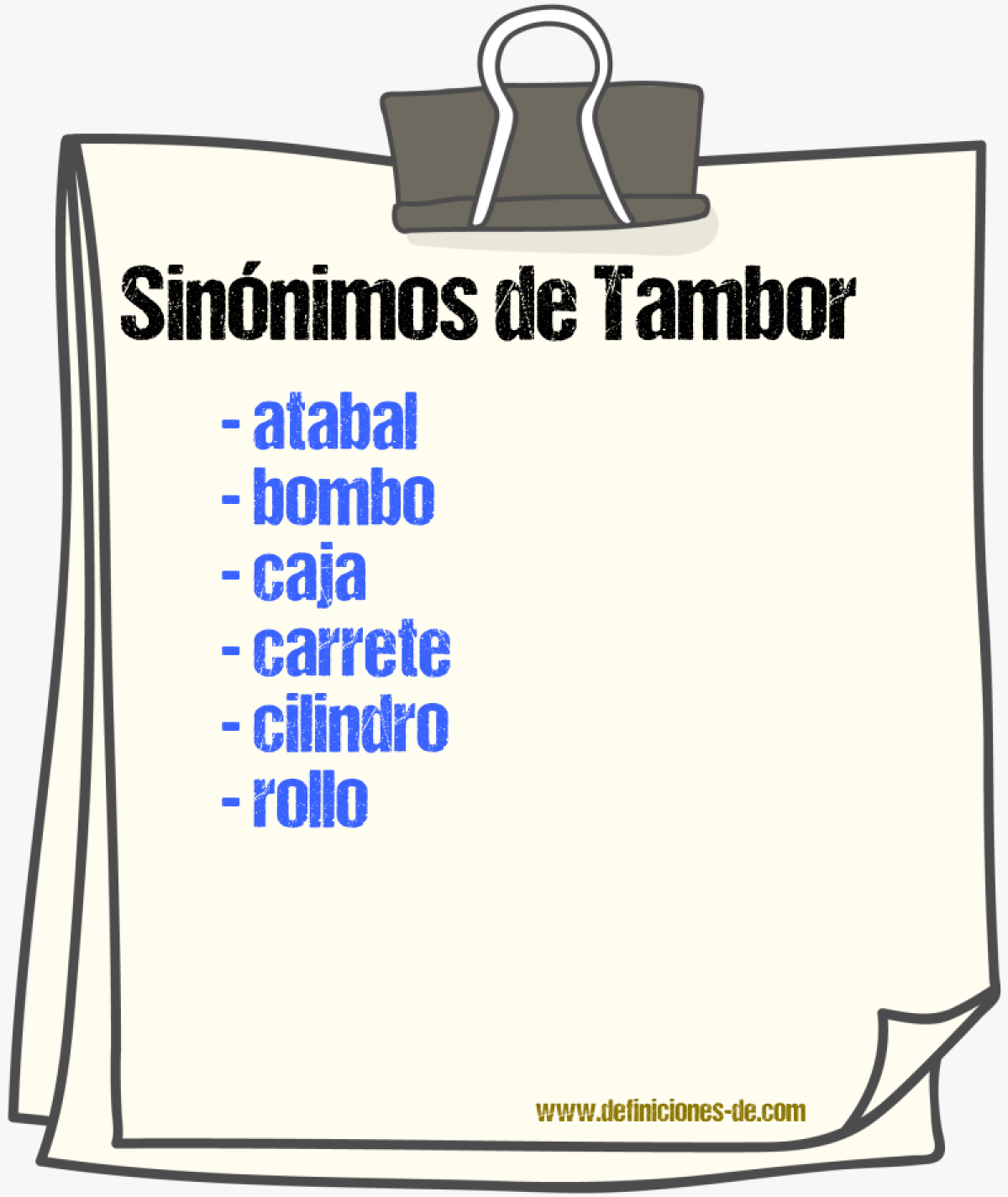 Sinnimos de tambor