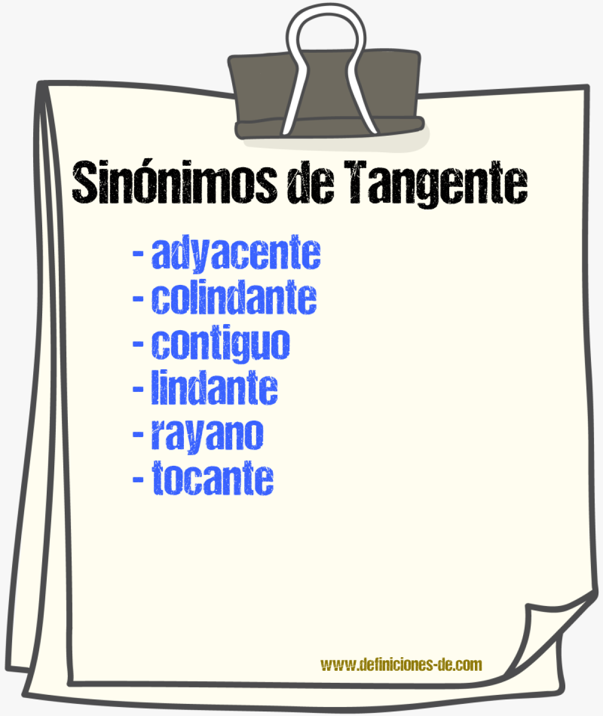 Sinnimos de tangente