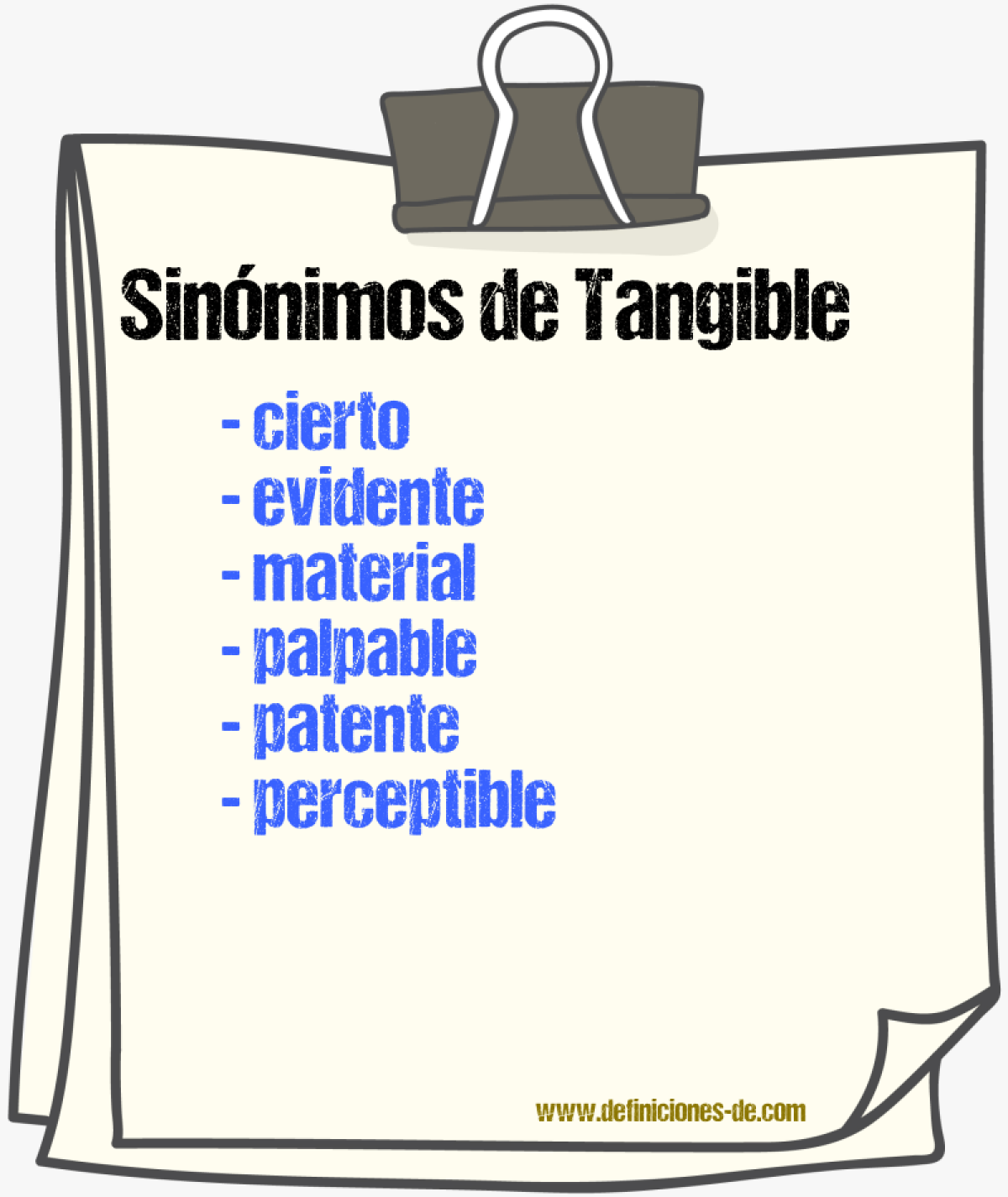 Sinnimos de tangible