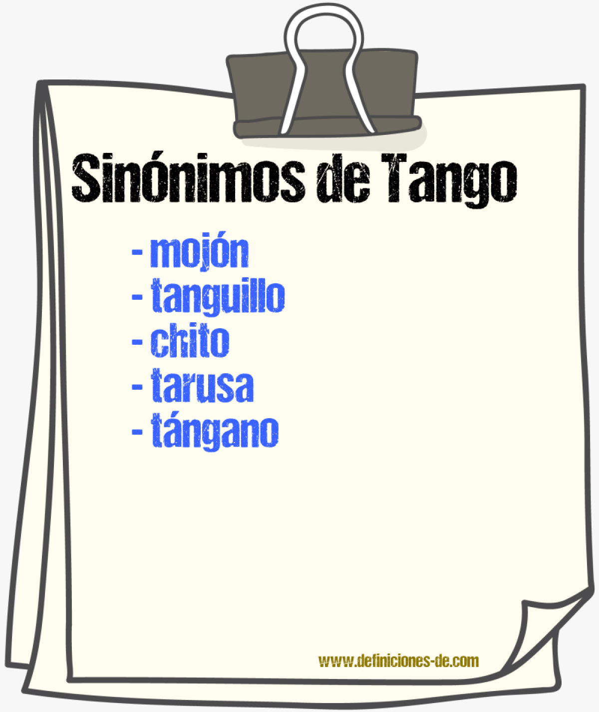 Sinónimos de tango