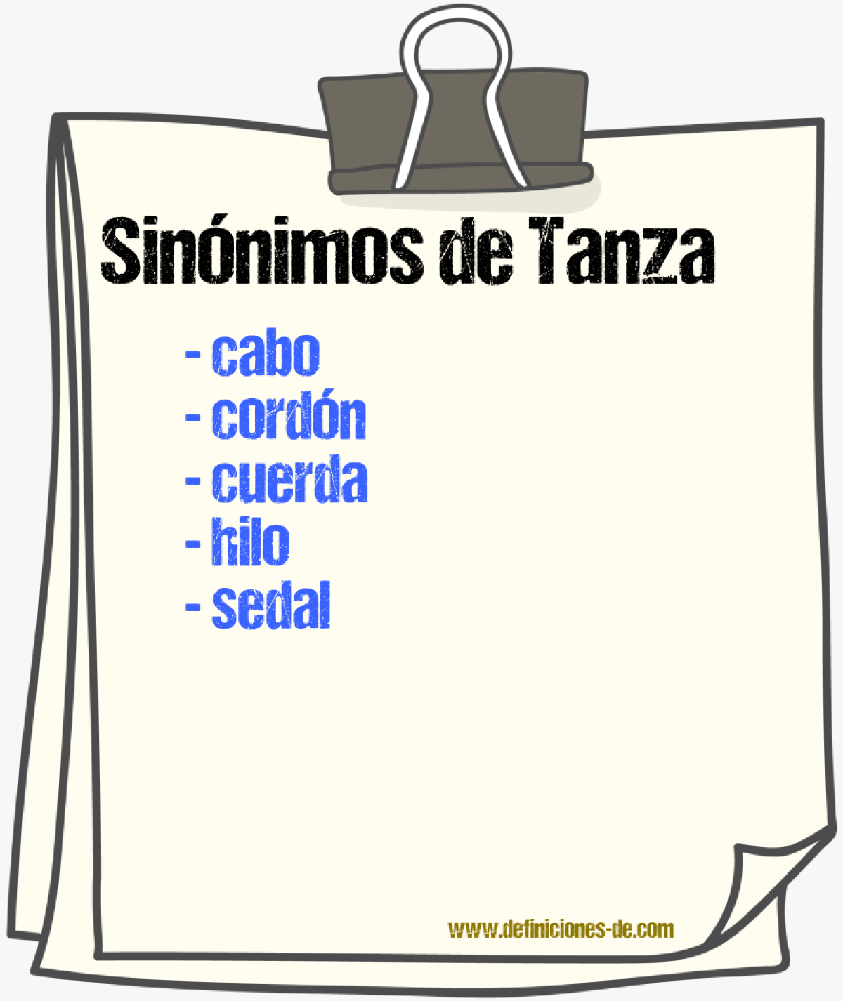 Sinnimos de tanza