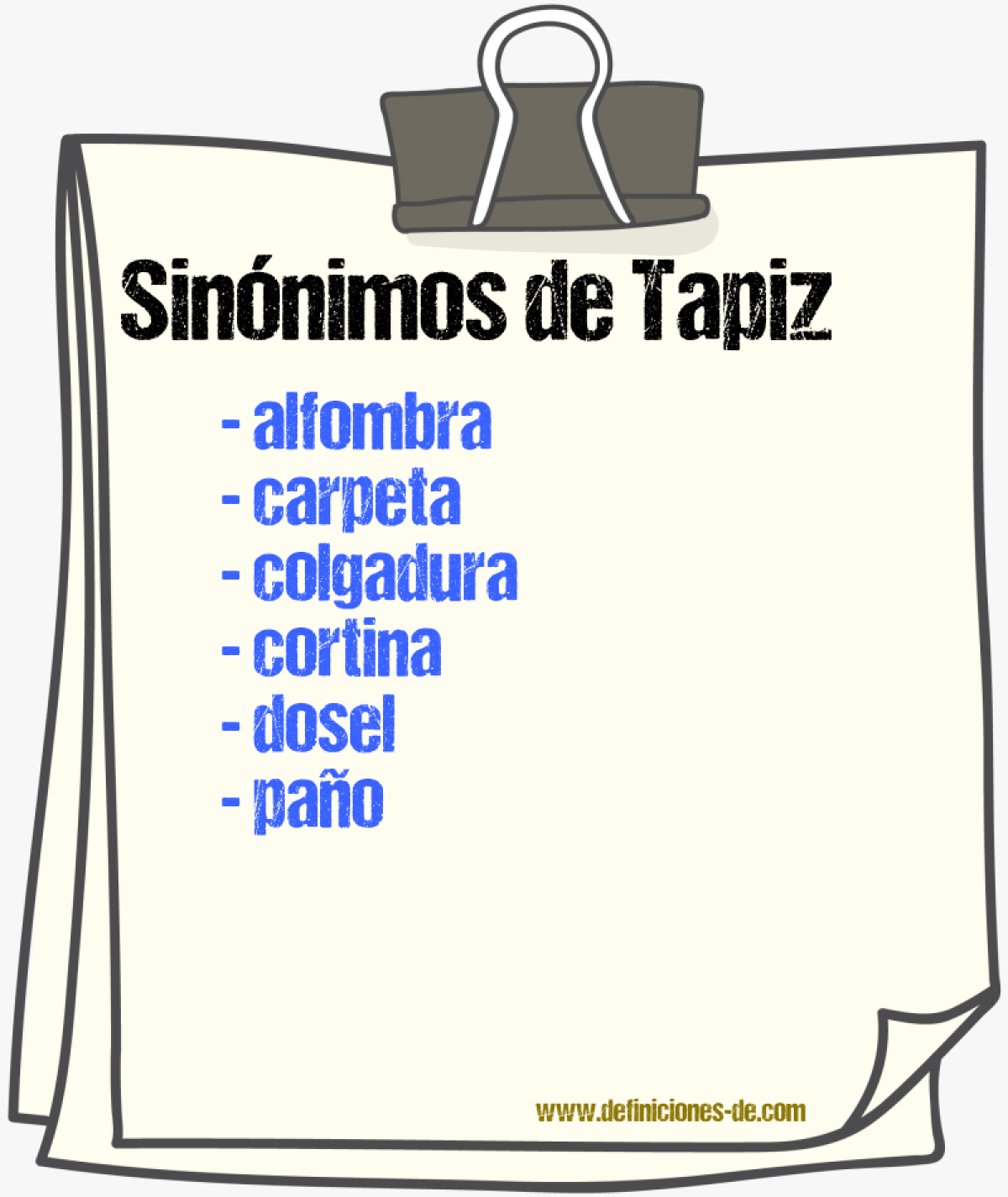 Sinnimos de tapiz