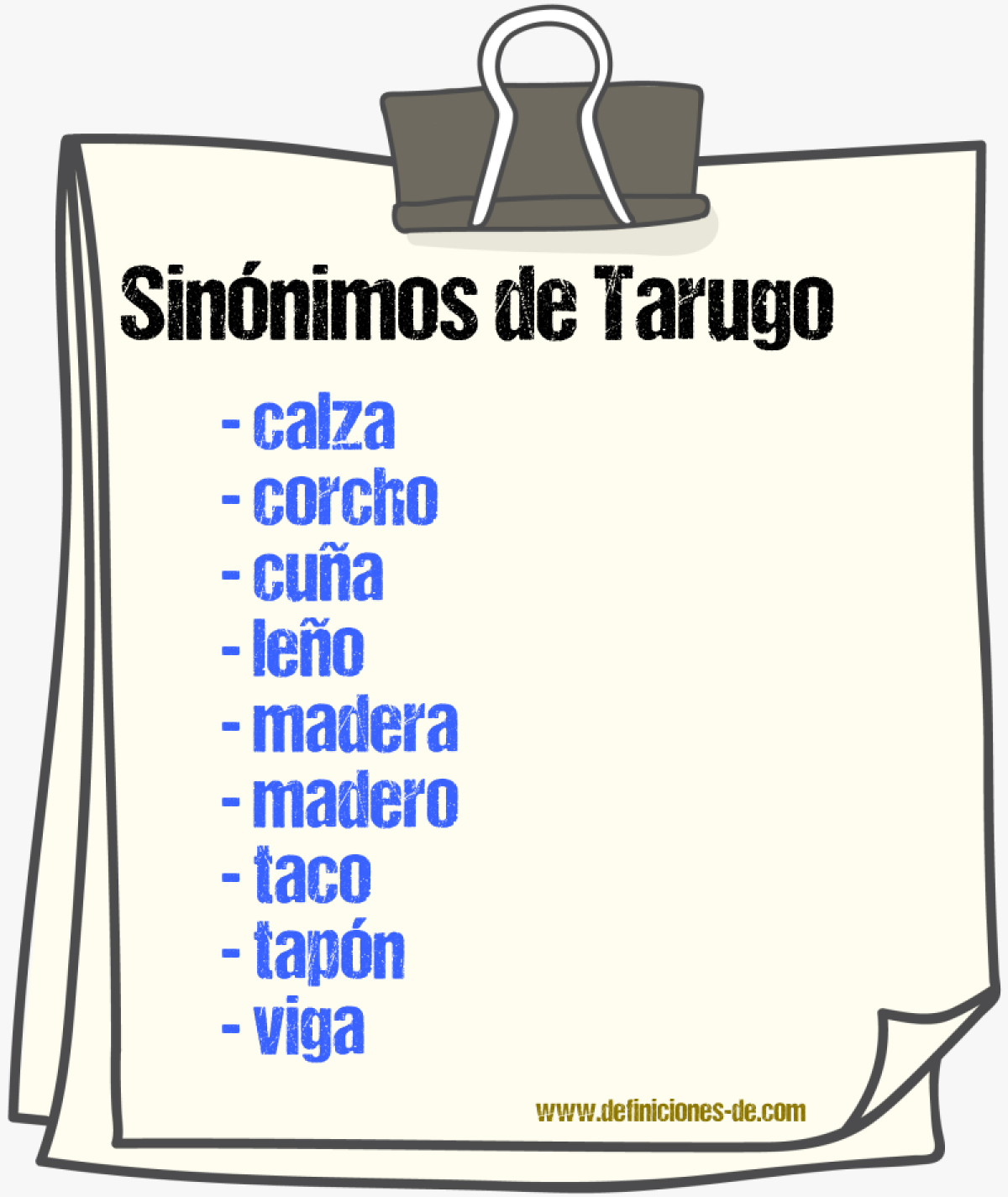 Sinnimos de tarugo